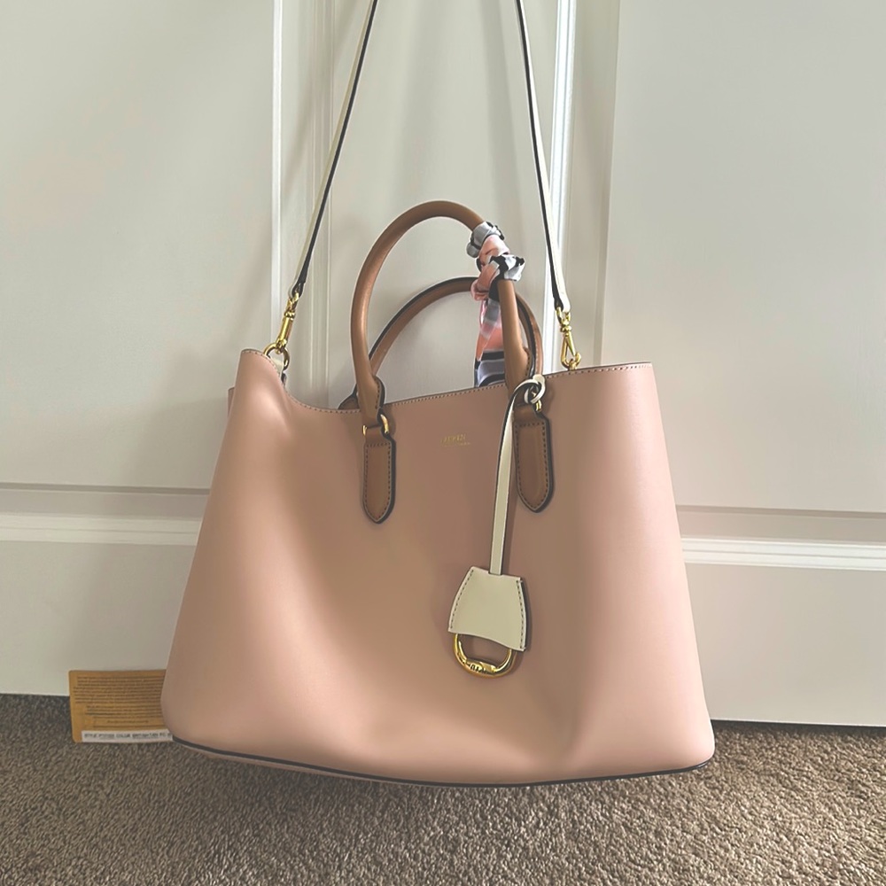 Lauren-Ralph Lauren tote bag pale pink